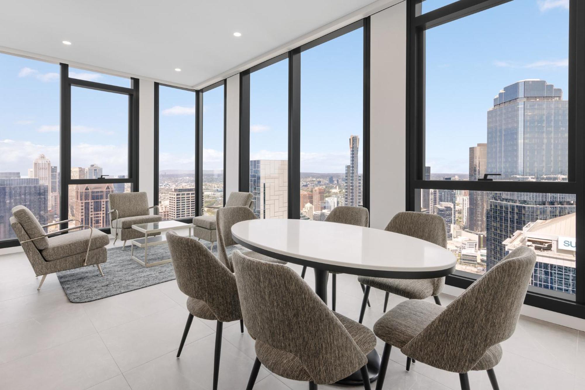 Meriton Suites 멜번 외부 사진 The interior of a typical apartment