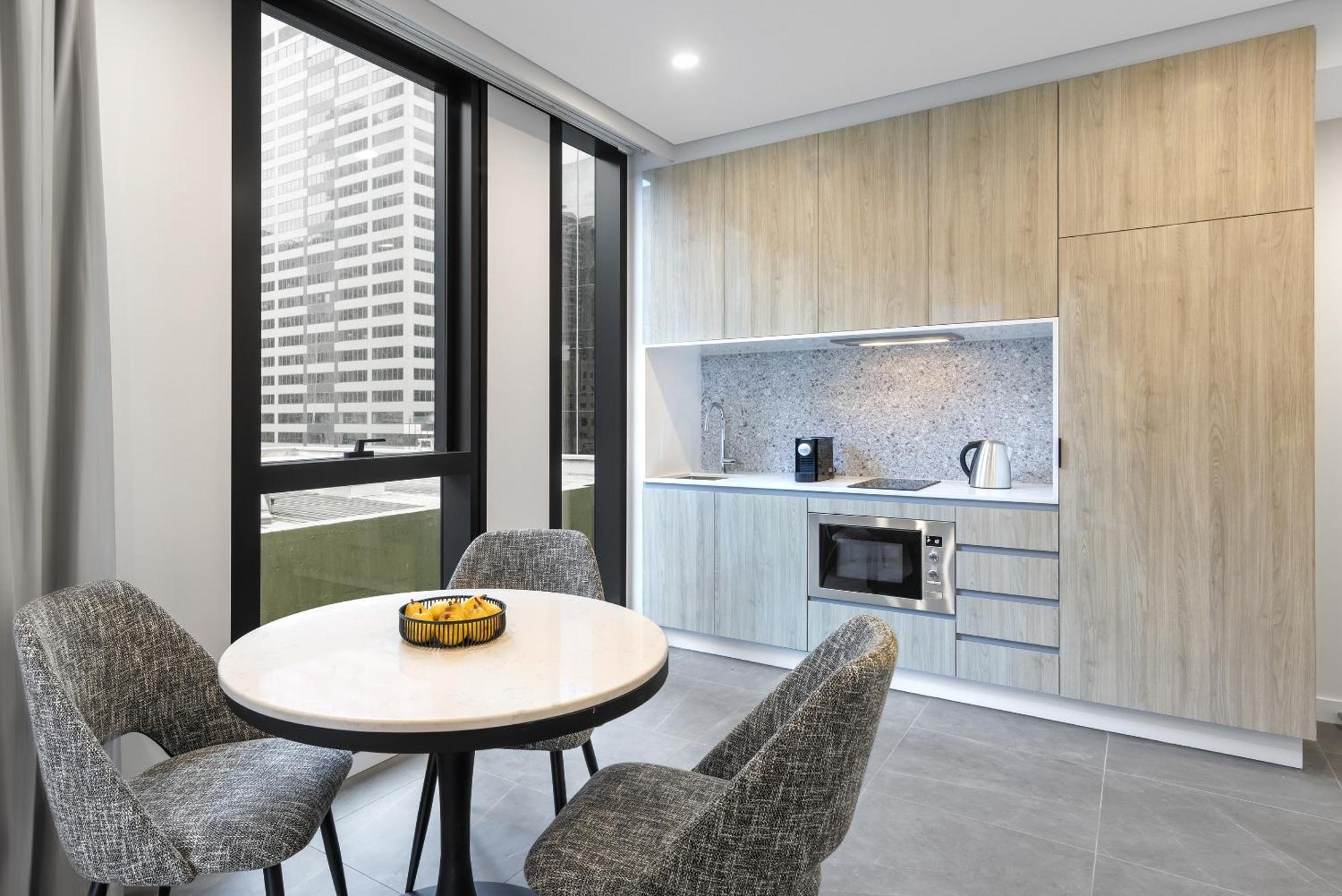 Meriton Suites 멜번 외부 사진 Kitchen